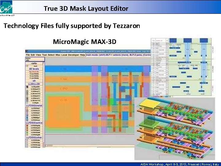 True 3 D Mask Layout Editor CNRS – INPG – UJF Technology Files fully