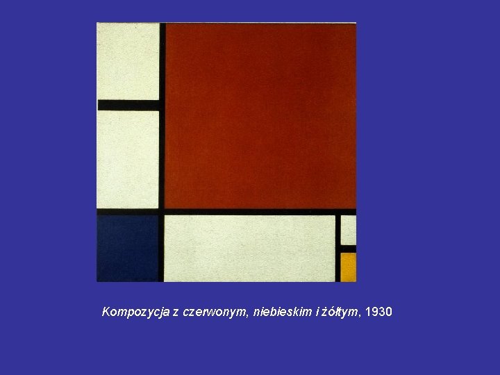 Kompozycja z czerwonym, niebieskim i żółtym, 1930 