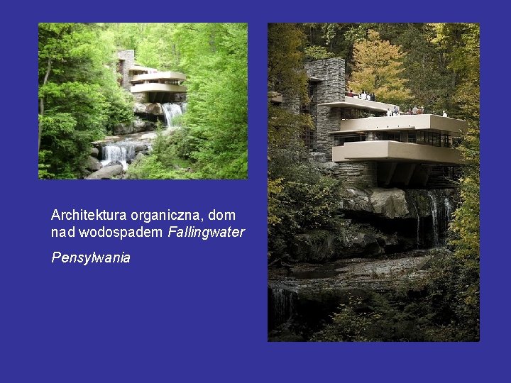 Architektura organiczna, dom nad wodospadem Fallingwater Pensylwania 