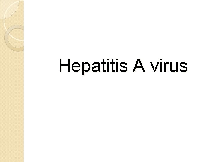  Hepatitis A virus 