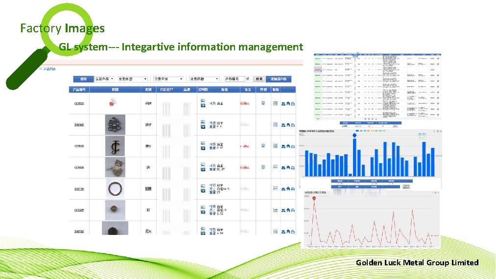 Factory Images GL system--- Integartive information management Golden Luck Metal Group Limited 