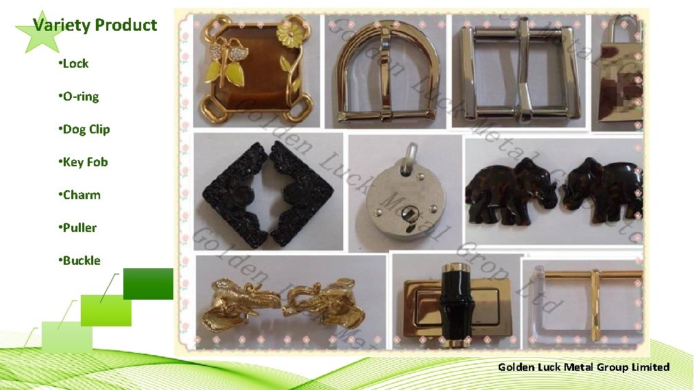 Variety Product • Lock • O-ring • Dog Clip • Key Fob • Charm