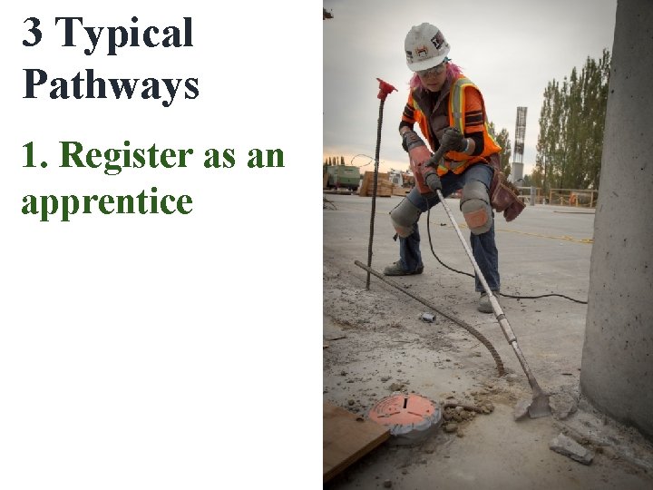 3 Typical Pathways 1. Register as an apprentice 