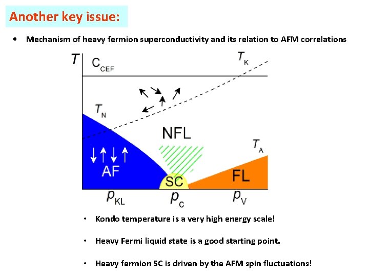 Another key issue: • Mechanism of heavy fermion superconductivity and its relation to AFM