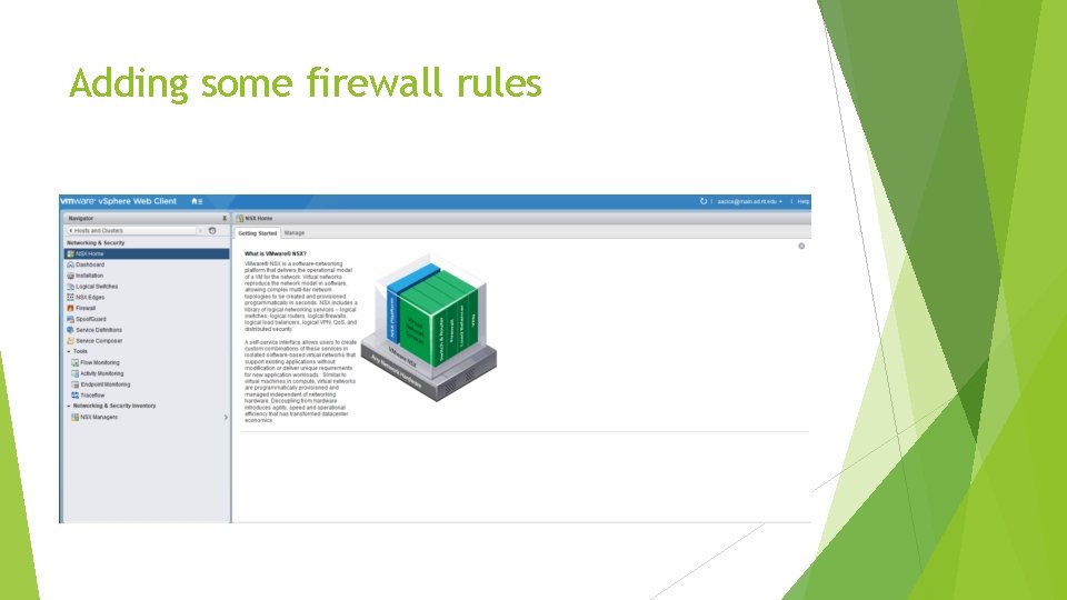 Adding some firewall rules 