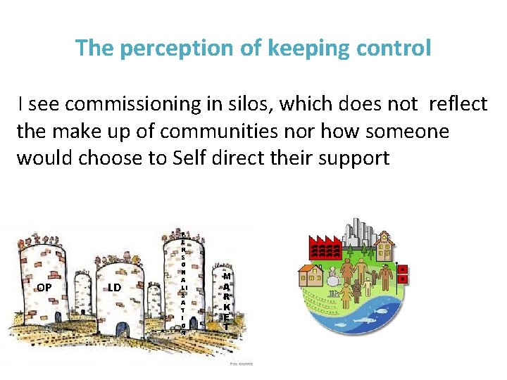 The perception of keeping control I see commissioning in silos, which does not reflect