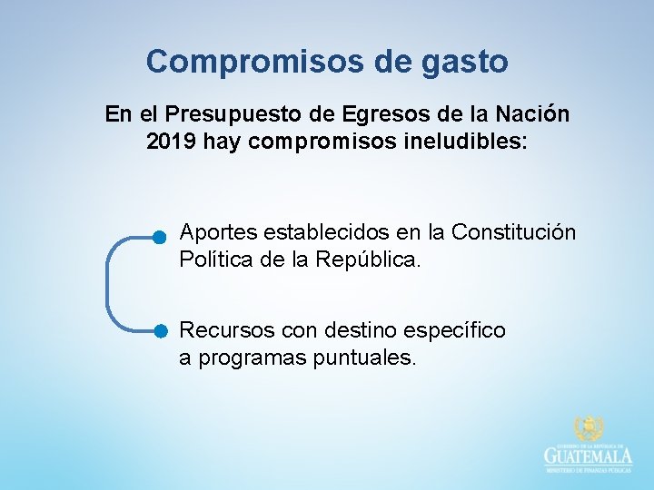 Compromisos de gasto En el Presupuesto de Egresos de la Nación 2019 hay compromisos