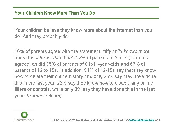 Your Children Know More Than You Do Your children believe they know more about