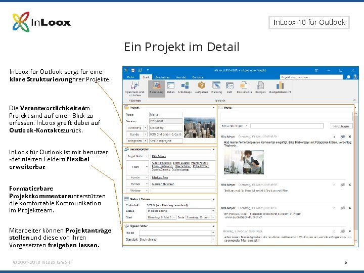 Seite 6 In. Loox 10 für Outlook Ein Projekt im Detail In. Loox für