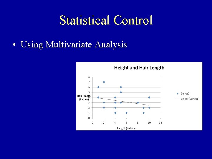 Statistical Control • Using Multivariate Analysis 