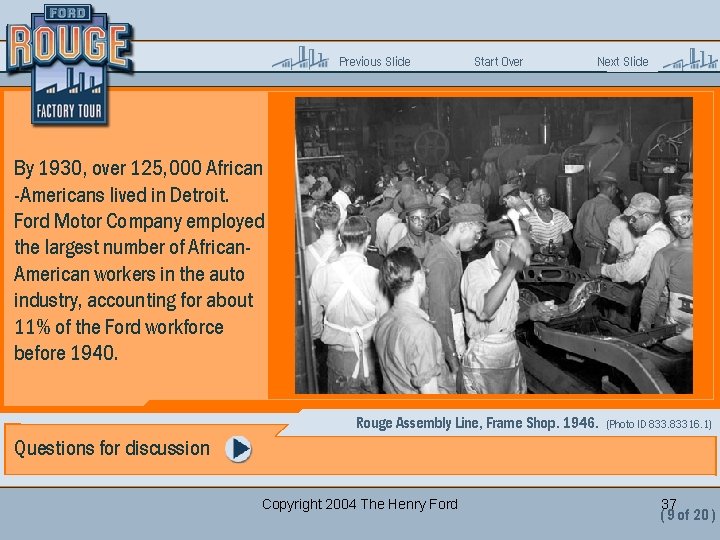 Previous Slide Start Over Next Slide By 1930, over 125, 000 African -Americans lived