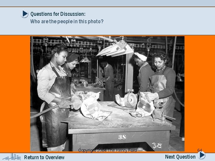 Questions for Discussion: Who are the people in this photo? Copyright 2004 The Henry