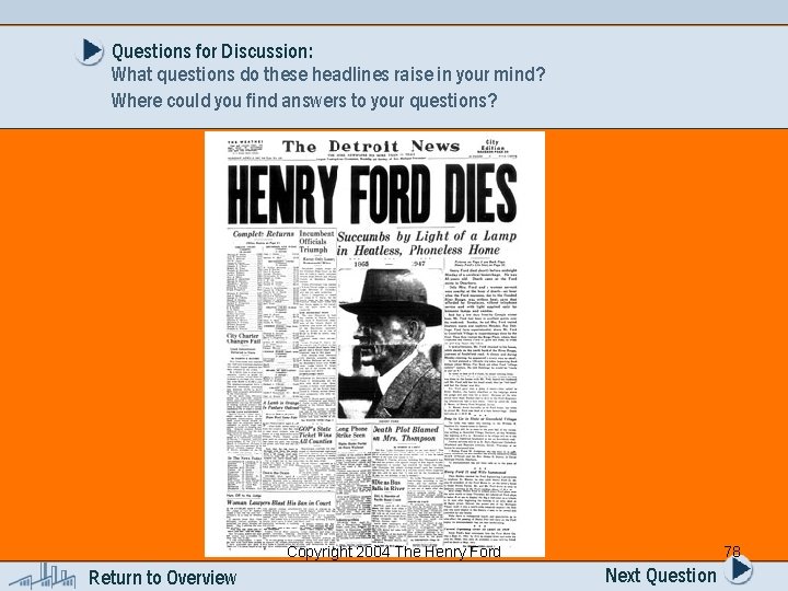 Questions for Discussion: What questions do these headlines raise in your mind? Where could