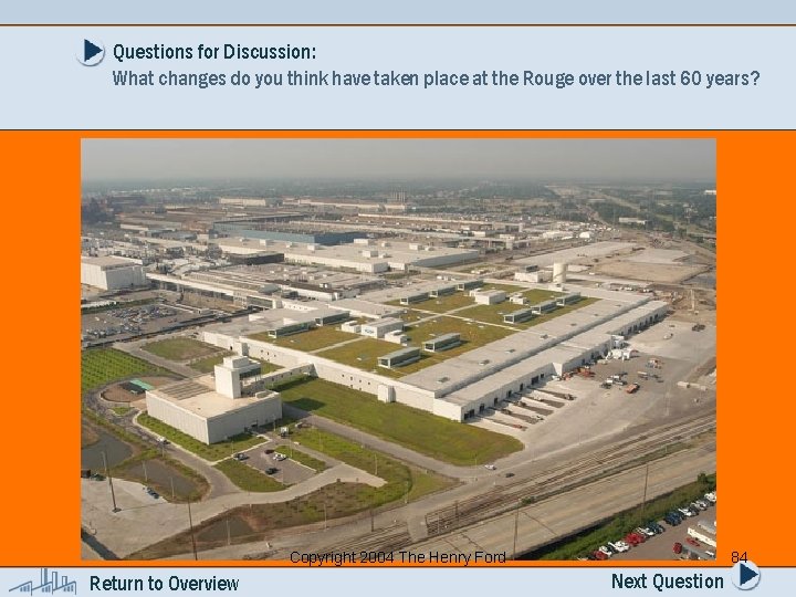 Questions for Discussion: What changes do you think have taken place at the Rouge