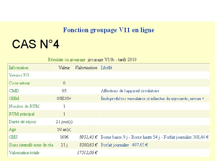 CAS N° 4 CAS N° 4