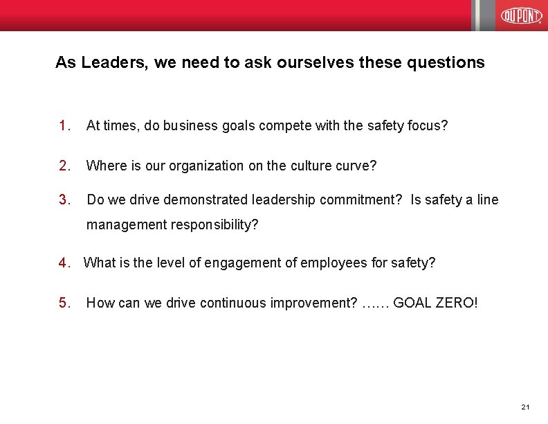 As Leaders, we need to ask ourselves these questions 1. At times, do business