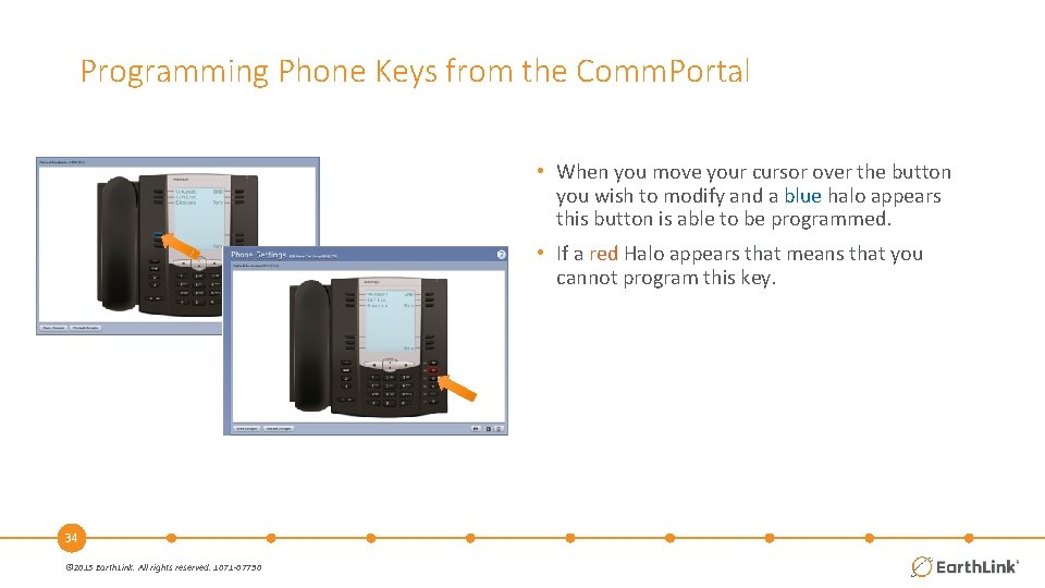 Programming Phone Keys from the Comm. Portal • When you move your cursor over
