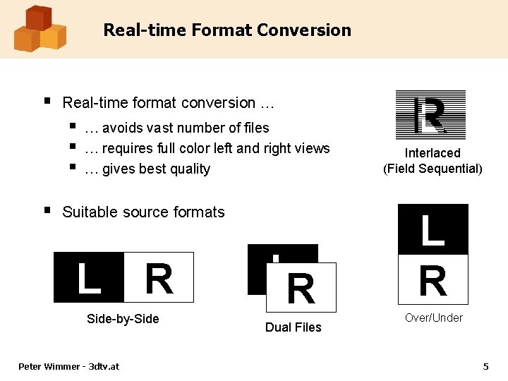 Real-time Format Conversion § Real-time format conversion … § § … avoids vast number