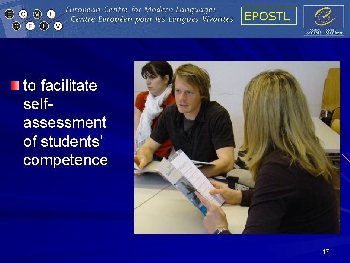 EPOSTL to facilitate selfassessment of students’ competence 17 
