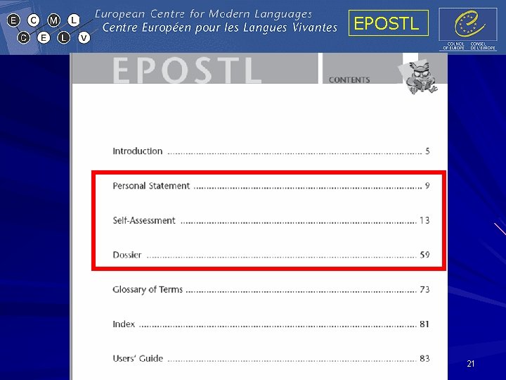 EPOSTL 21 