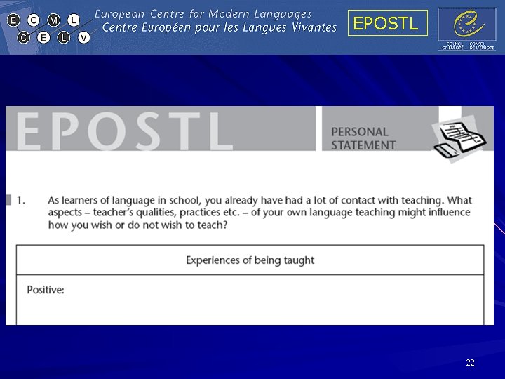 EPOSTL 22 