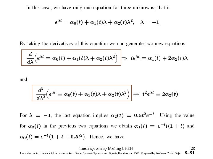 linear system by Meiling CHEN 28 