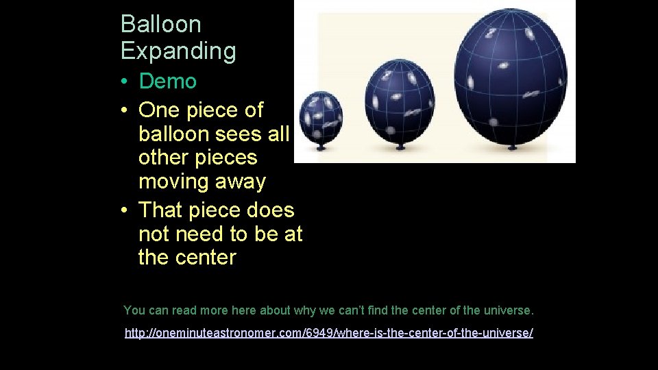 Balloon Expanding • Demo • One piece of balloon sees all other pieces moving Balloon Expanding • Demo • One piece of balloon sees all other pieces moving