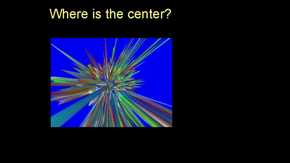 Where is the center? Where is the center?