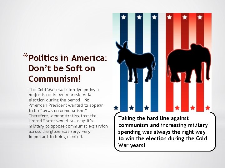 *Politics in America: Don’t be Soft on Communism! The Cold War made foreign policy