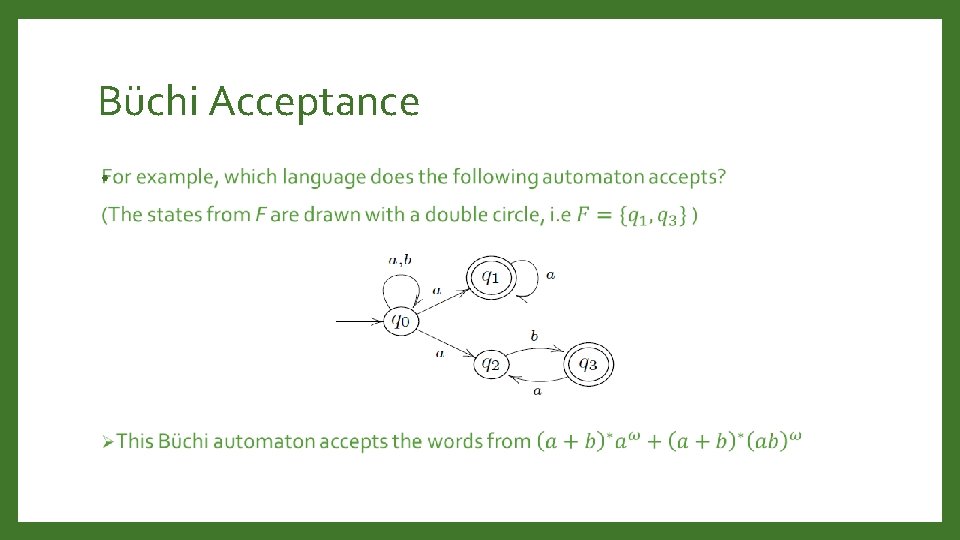 Büchi Acceptance • 