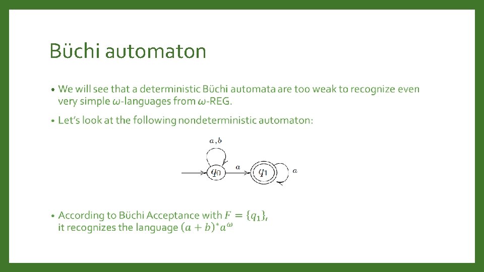 Büchi automaton • 