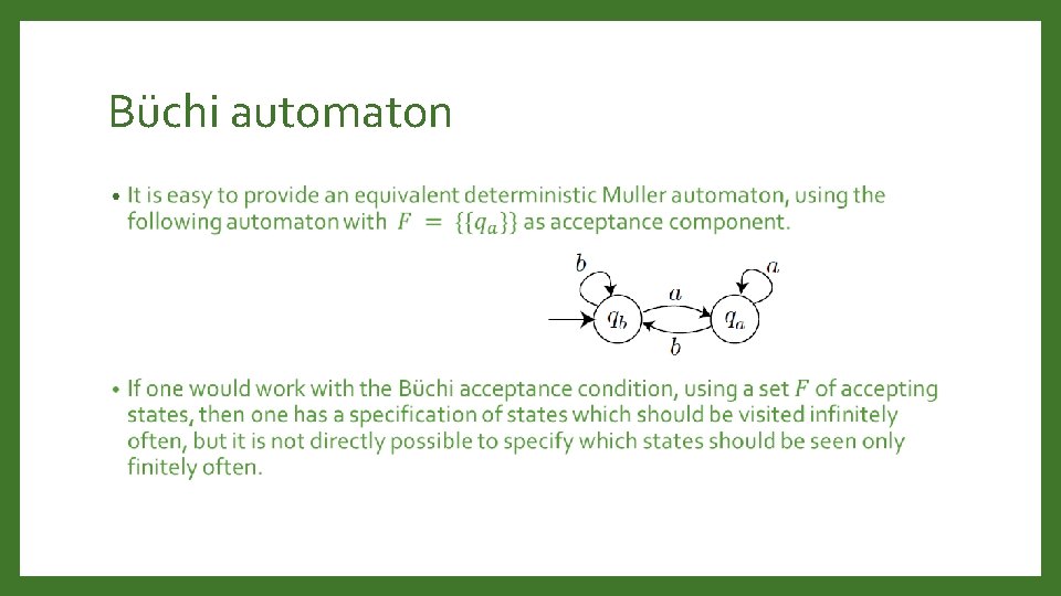 Büchi automaton • 