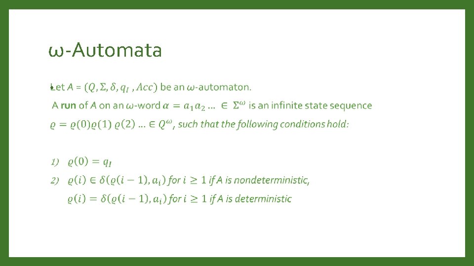 ω-Automata • 