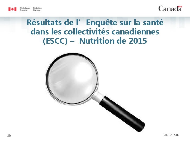 Résultats de l’Enquête sur la santé dans les collectivités canadiennes (ESCC) – Nutrition de