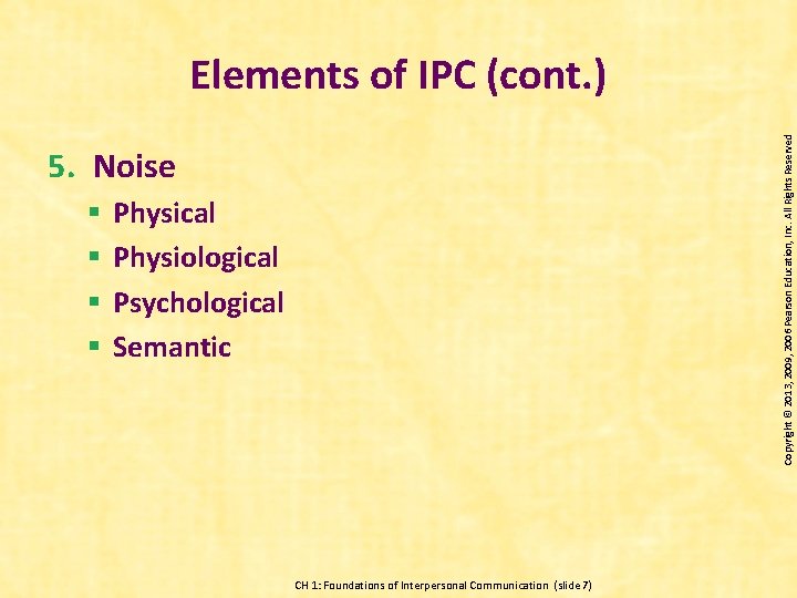 Copyright © 2013, 2009, 2006 Pearson Education, Inc. All Rights Reserved Elements of IPC