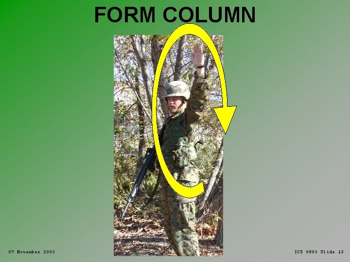 FORM COLUMN 07 November 2003 ICS 0903 Slide 15 