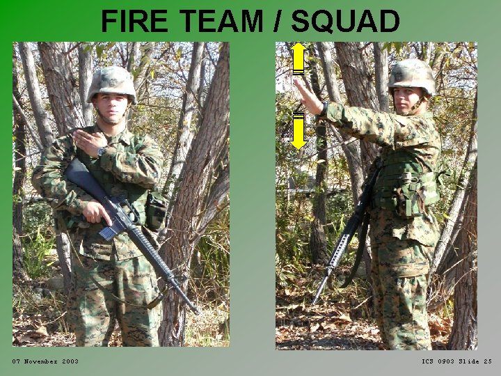 FIRE TEAM / SQUAD 07 November 2003 ICS 0903 Slide 25 