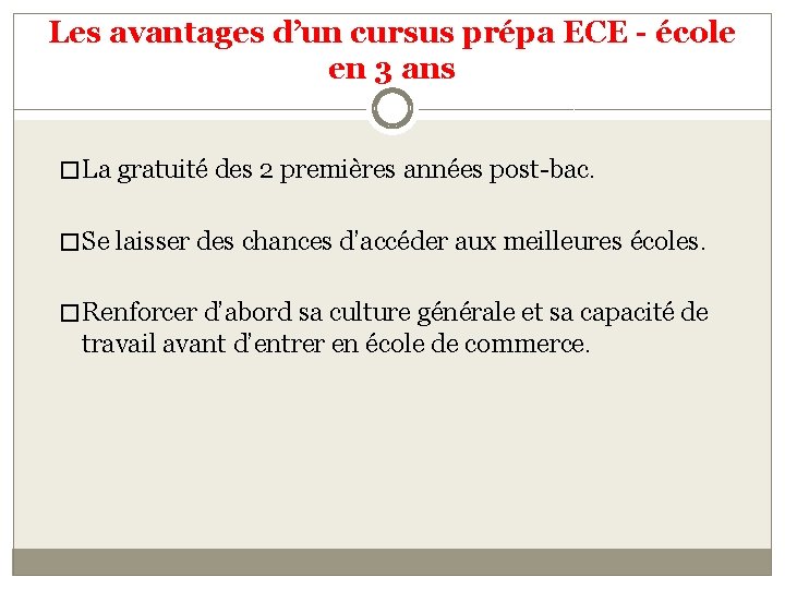 Les avantages d’un cursus prépa ECE - école en 3 ans � La gratuité