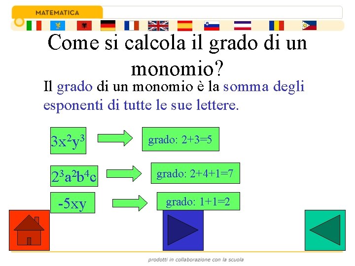 Come si calcola il grado di un monomio? Il grado di un monomio è