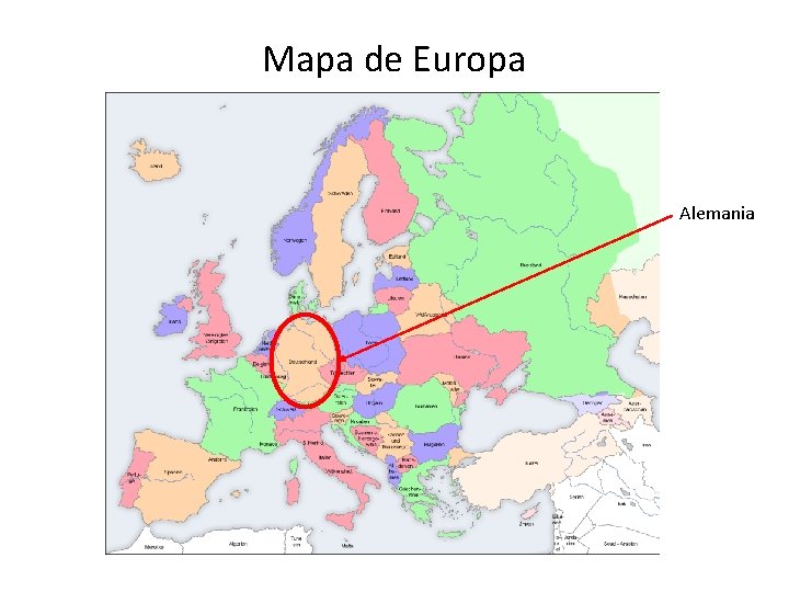 Mapa de Europa Alemania 