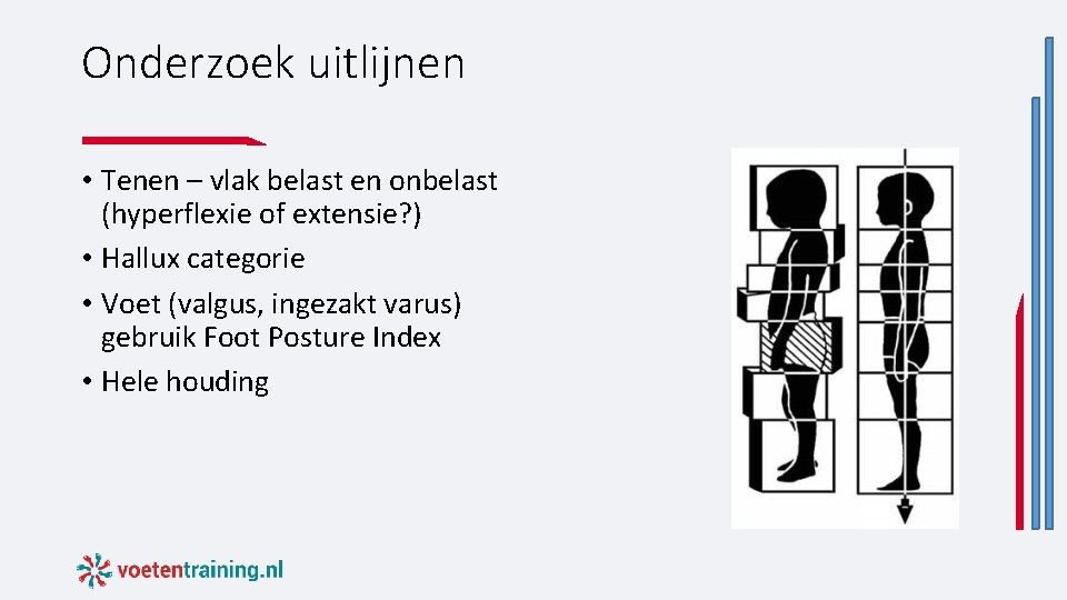 Onderzoek uitlijnen • Tenen – vlak belast en onbelast (hyperflexie of extensie? ) • Onderzoek uitlijnen • Tenen – vlak belast en onbelast (hyperflexie of extensie? ) •