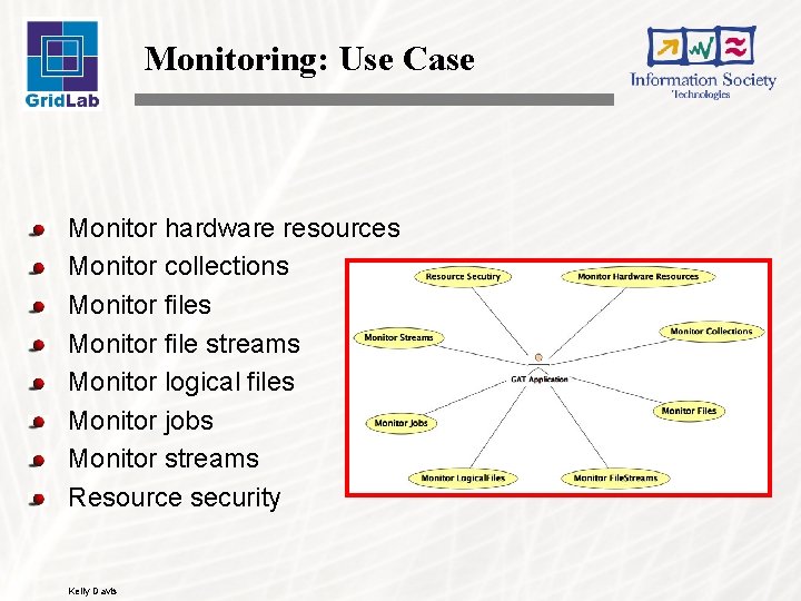 Monitoring: Use Case Monitor hardware resources Monitor collections Monitor file streams Monitor logical files