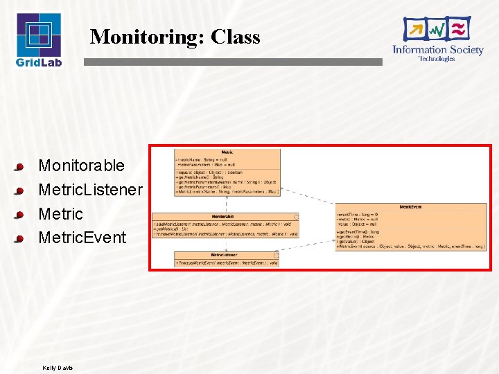 Monitoring: Class Monitorable Metric. Listener Metric. Event Kelly Davis 