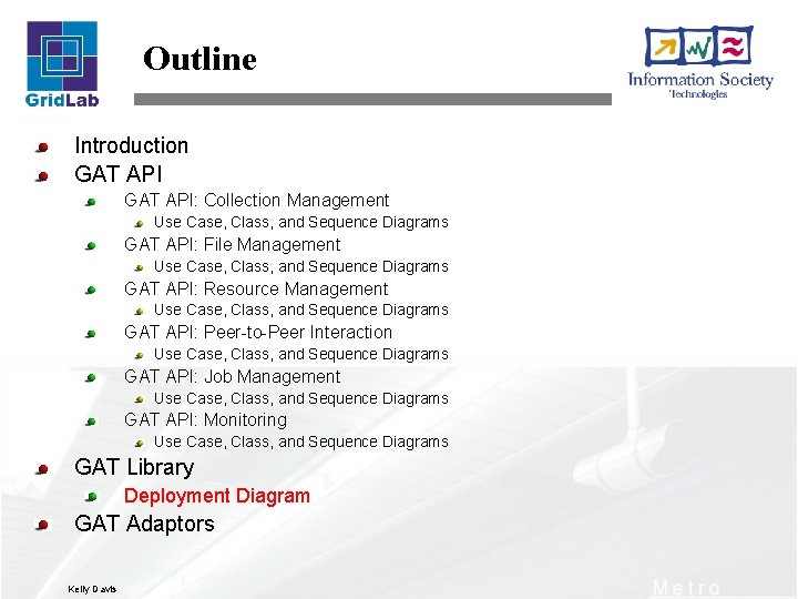 Outline Introduction GAT API: Collection Management Use Case, Class, and Sequence Diagrams GAT API: