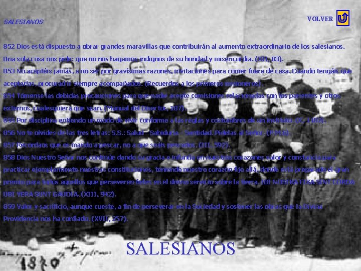 VOLVER SALESIANOS 852 Dios está dispuesto a obrar grandes maravillas que contribuirán al VOLVER SALESIANOS 852 Dios está dispuesto a obrar grandes maravillas que contribuirán al