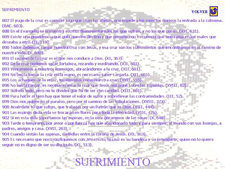 SUFRIMIENTO VOLVER 887 El yugo de la cruz es como el jugo que SUFRIMIENTO VOLVER 887 El yugo de la cruz es como el jugo que