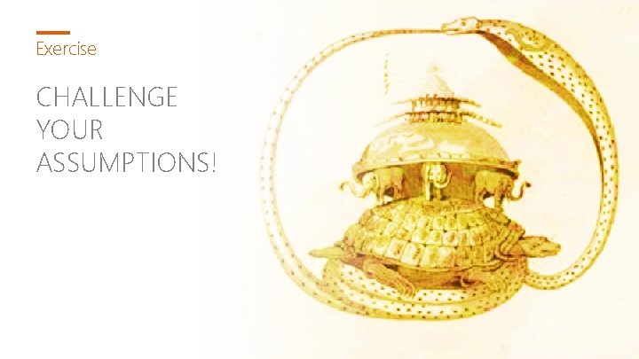 Exercise CHALLENGE YOUR ASSUMPTIONS! 