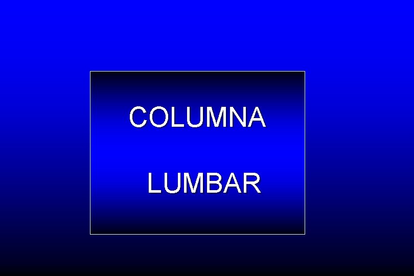 COLUMNA LUMBAR 