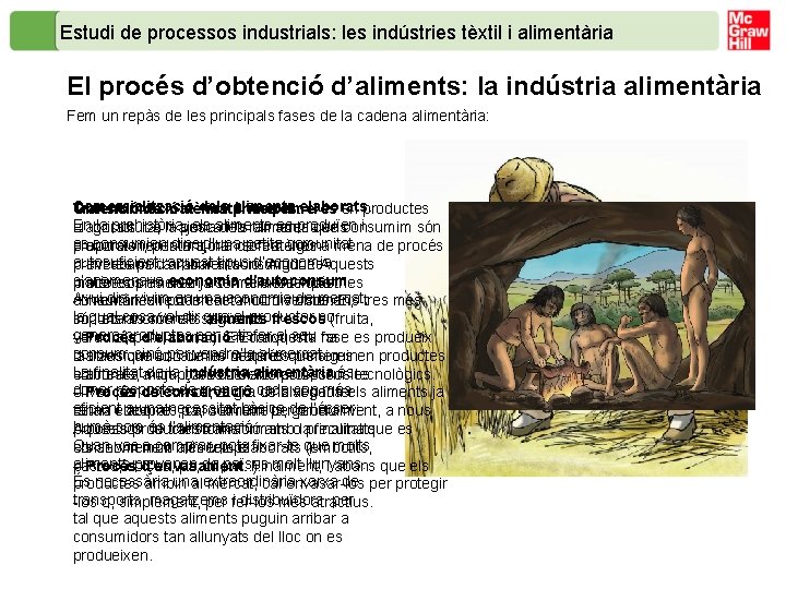 Estudi de processos industrials: les indústries tèxtil i alimentària El procés d’obtenció d’aliments: la