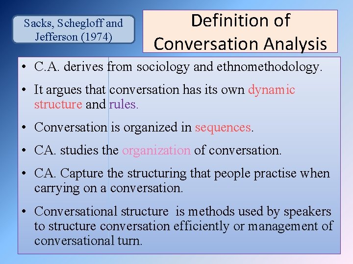 conversation analysis definition